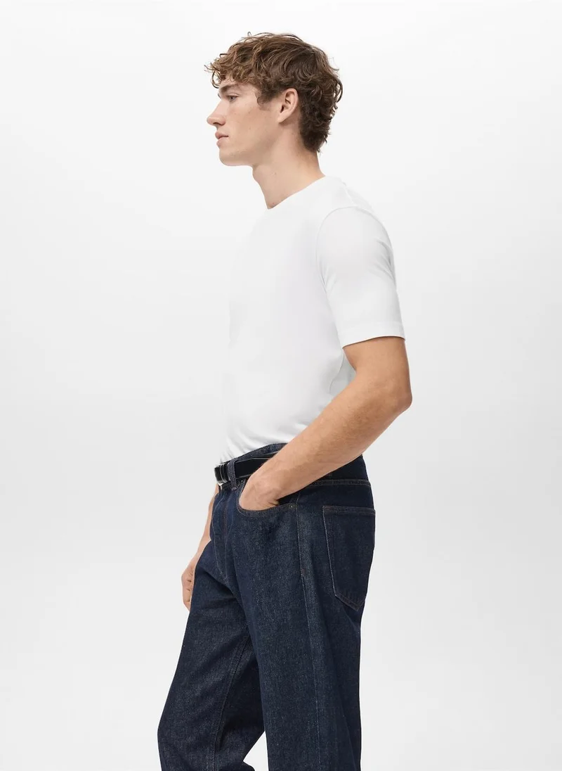 Mango Man  Pack of 2 stretch cotton t-shirts for Men | Best Price UAE